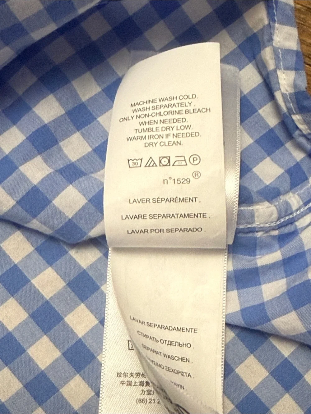 Polo Ralph Lauren Boys XL 18-20 Blue White Gingham Natural Stretch Button Down